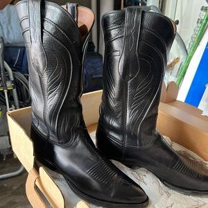 Lucchese men’s black cowboy boots